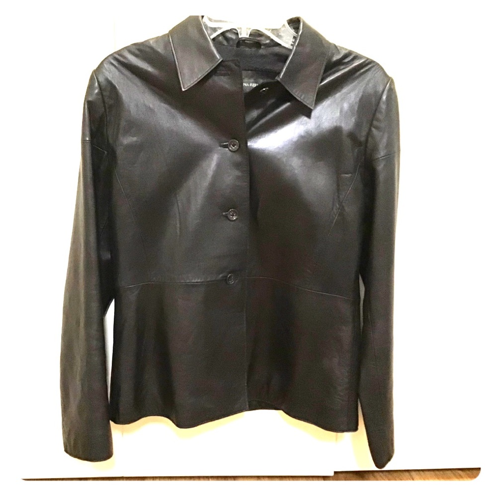 Banana Republic Leather Jacket Sz Small